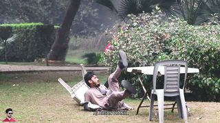 Chair pulling pranks for people