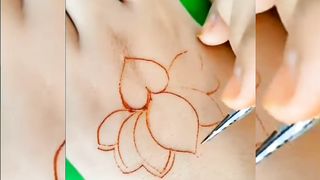 Beautiful Lotus design ||Girlish & Stylish Mehndi design #shorts