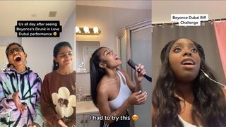Beyoncé Dubai riff challenge compilation