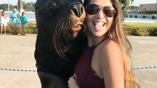 Animals with girls