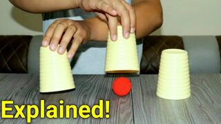 Cups and Balls Magic Trick revealed