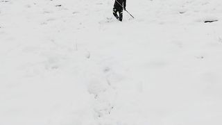 Snow fall in over vallage