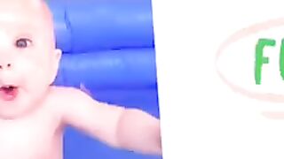 First time touches baby emotions with animals pet