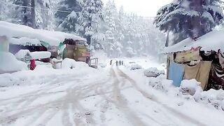 Beautiful snow falls in kalam veally