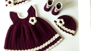 crochet frock girl