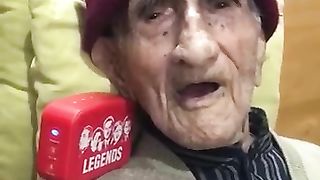 funny old man singing song