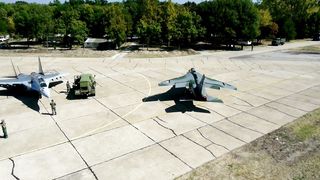 Military airplanes exercises