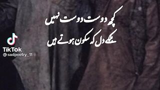 Friends and their value Urdu poetry