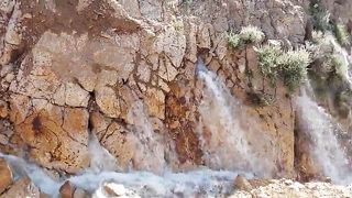 Suleiman Mountains water bursts out