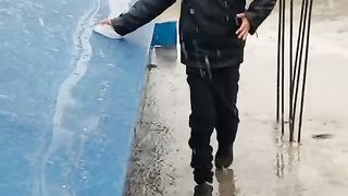 Snow falling