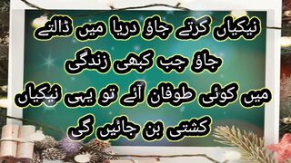 نیکیاں کرتے جاؤ دریا میں ڈالتے جاؤ جب کبھی زندگی میں کوئی