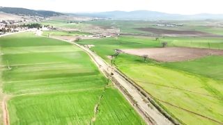 Drone footage shows large faultline in southern Turkey after earthquakes