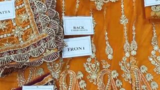 Branded Suit // Afrozeh Net Suit// Embroidered Mexi ????????????