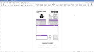 How to create a  invoice in MS word