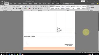 Design Bill Voucher in MS Word