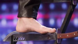 DO NOT try what Fakir Testa is doing at home #agt #talent #stunt