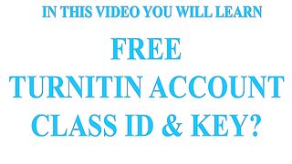 Free Turnitin Class ID