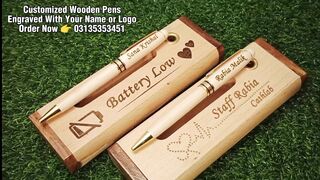 Personalized Pen With Name | Wooden Pen With Laser Engraved Name