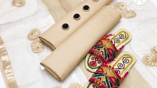 Butterfly Net Dupatta Chamak Katan Silk // 3Pc Suit Design