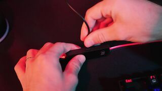 TALK WORKS Extra Large RGB Gaming Mousepad - Non-Slip Rubber Base, Micro-Textured Durable Cloth, 7 Colors, 14 Lighting Modes