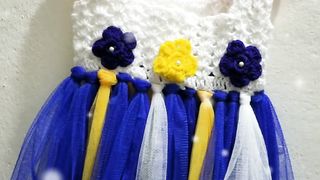 crochet frock girl