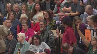 Upset Ohio town residents seek answers over train derailment