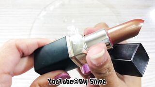 MAKEUP Slime Mixing Satisfying Slime Coloring With Glitter Lipstick Destroy Makeupmakeupslime