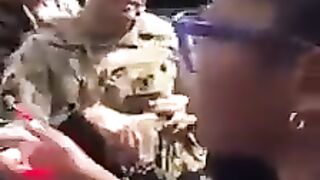 Army officer forgive the lady