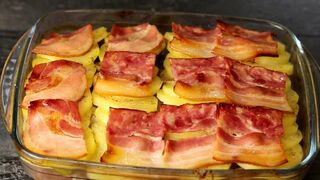 Картошка с мясом и ветчиной...