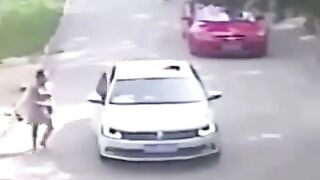 The lion attacked the girl and took her with him.
