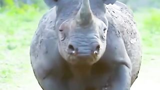 Rhinoceros attack
