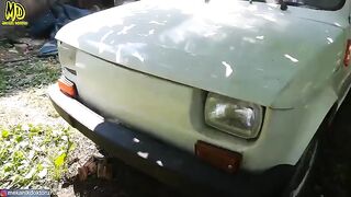 The old 32 year old FIAT car 126 was restored to 99%. It took many months to complete the project