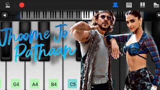 Jhoome Jo Pathaan Piano Tutorial - Pathaan | Sharukh Khan, Deepika P | Melodious Zahid