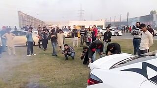 car sound with fire