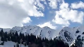 Almaty Ski resort Resort shymbulak.February 2023