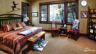 Cozy Bedroom, Ambience, Snowfall with Relaxing Music
