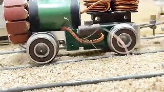diyt tractor mini train machine motor in train engine science project - youtubeshorts