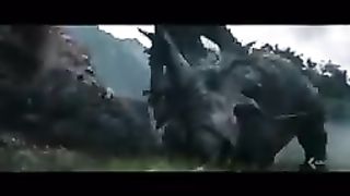 Dinosaur fighting video