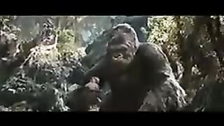 Fighting against dinosaur video
