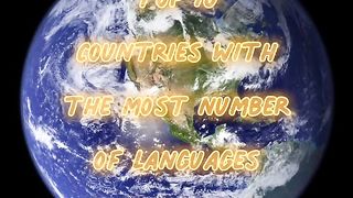 Top 10 countries with the most number of languages in the world
