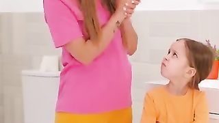 Taught my child how wash hand