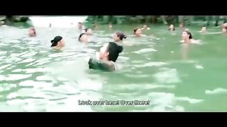 Journey to the West movie best scenes Water Monster attacking people in swimming karte logo par
