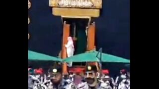 خانہ کعبہ کا دروازہ کھولنے کا خوبصورت منظر