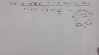 Diameter of circle is twice of its radius (proof)