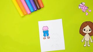 How to draw new dress for paper doll | Toca boca doll