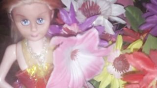 Beautiful doll with flowers
