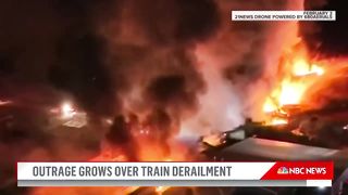 Outrage and concern grow after train derails in Ohio