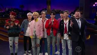 [Sub español] 171201 BTS jugando Flinch @ The late late show