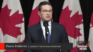 Pierre Poilievre calls "Freedom Convoy" trucker protest "an emergency Justin Trudeau created"