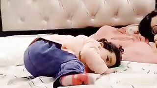 Baby angry with mom